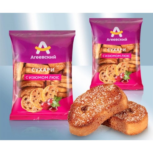 Сухарики с изюмом, 250г